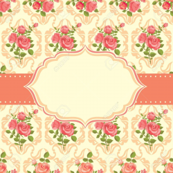 Vintage Card Romantic Background With Roses Royalty Free Cliparts ...