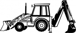 Backhoe Clipart Black And White | My Car
