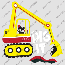 Backhoe loader clipart | Car clipart | Clipart clothes for kid ...