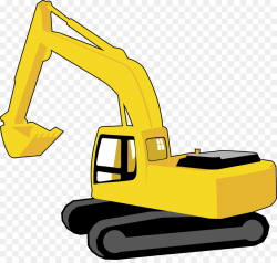 Yellow Background clipart - Excavator, Construction ...