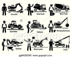 Vector Illustration - Construction vehicles set. EPS Clipart ...