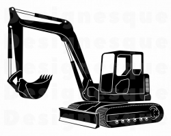 Excavator #4 SVG, Heavy Equipment, Excavator Clipart, Excavator Files for  Cricut, Excavator Cut Files For Silhouette, Dxf, Png, Eps, Vector