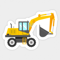 Excavator Stickers | TeePublic