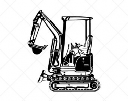 Excavator clipart | Etsy