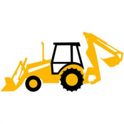 Backhoe tractor | Silhouette design, Silhouettes and Cricut