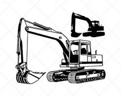 Excavator clipart | Etsy