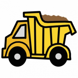 Cartoon Clip Art with a Construction Dump Truck Cutout | Dump trucks ...