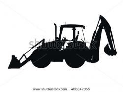 backhoe silhouette clipart - Clipground