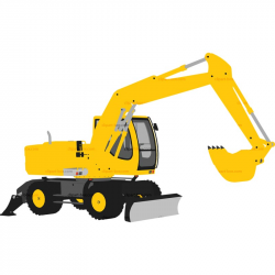 Yellow clipart excavator - Pencil and in color yellow clipart excavator