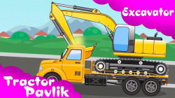 The Yellow Excavator | Diggers for children | Trucks Construction ...