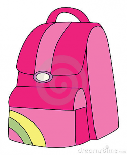 girl with backpack clipart pink - Clipground