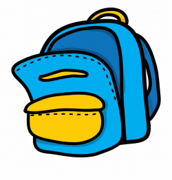 Blue Yellow Backpack Clipart Mon Sac D Cole - Clip Art Library