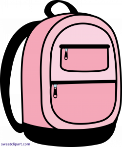 Pink School Backpack Clipart - Sweet Clip Art