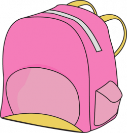 Pink Backpack Clip Art - Pink Backpack Vector Image