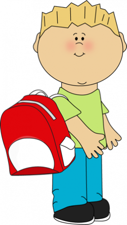 School Boy Wearing a Backpack Clip Art | picto's | Pinterest ...