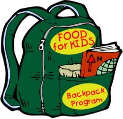 Clipart of backpack and food - Clip Art Library