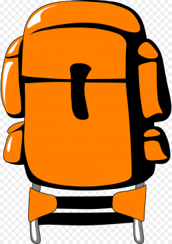 Backpacking Hiking Clip art - Orange backpack png download - 894 ...