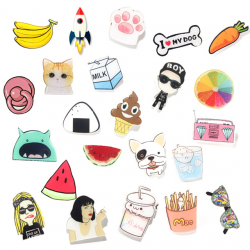 1 PC Lovely Cartoon Icons on The Pin Kawaii Icon Badge Bacges on ...