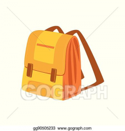 EPS Vector - Yellow and beige school backpack item from ...