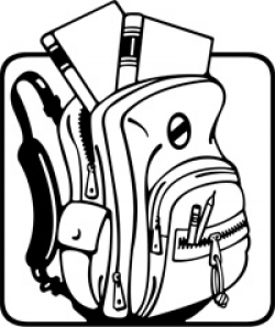 Open Backpack Clipart