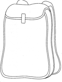 School Backpack Coloring Page | craft ideas | Pinterest | School