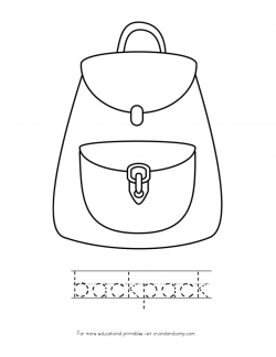 Strong Backpack Coloring Page Camping Free #27817 - Unknown ...