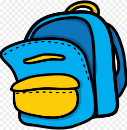 blue & yellow backpack clipart - blue backpack clip art PNG ...