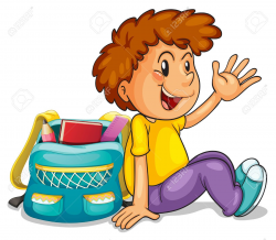 28+ Collection of Boy With School Bag Clipart | High quality, free ...
