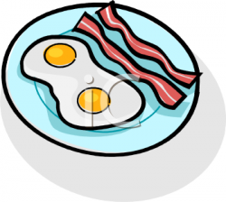 Eggs and Bacon On A Plate Clipart Image - foodclipart.com
