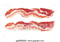 Clip Art Vector - Cooked bacon strips. Stock EPS gg59838355 ...