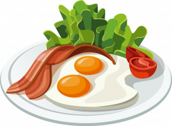 Breakfast Fast food Belgian waffle Bacon - Gourmet breakfast egg ...