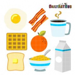 Eggs Bacon Toast and Juice - Free Clip Art | Breakfast | Pinterest ...