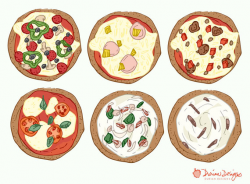 Design your own pizza clipart, commercial use, pizza vector, hand ...