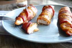 Bacon Wrapped Chicken Tenders (paleo, GF) | Perchance to Cook