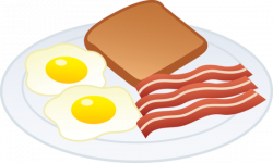Eggs Bacon and Toast - Free Clip Art