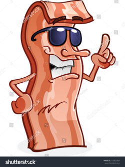 Bacon clipart person - Pencil and in color bacon clipart person