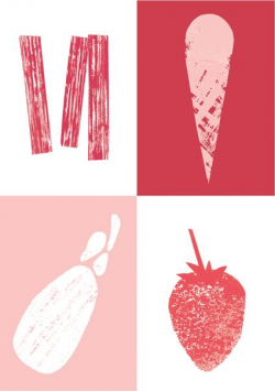 Pink food' by Ellie Toni, texture, print, pattern, design ...