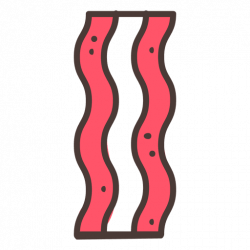 Bacon stroke icon food - Transparent PNG & SVG vector