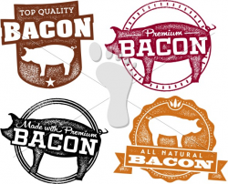 Vintage Style Pork Bacon Labels | StompStock - Royalty Free Stock ...