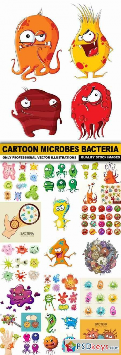 Cartoon Microbes Bacteria - 25 Vector … | Pinteres…