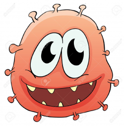 Cute Bacteria Cartoon Clipart