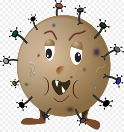 Bacteria Cartoon Germ theory of disease Clip art - Polluted planet ...