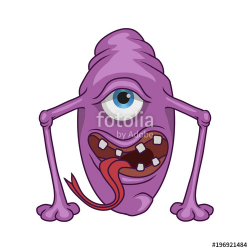 Cartoon virus. Funny micro Virus. Cartoon bacteria character. Vector ...