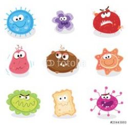 Cartoon Microbes Bacteria - 25 Vector … | Pinteres…