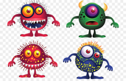 Pathogen Chronic fatigue syndrome Virus Bacteria Clip art - Monster ...