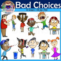 Bad Choices Clip Art (Behavior, Negative, Rules, counseling) | TpT