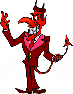 Cartoon Devil Pencil Devil Clipart Bad Guy - Pencil And In Color ...