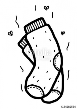 bad smell socks / cartoon vector and illustration, black and white ...