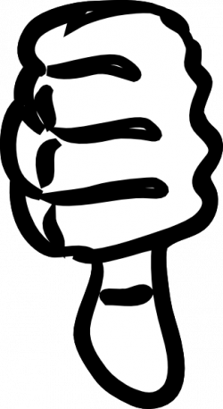 Thumbs Down Black And White Clip Art at Clker.com - vector clip art ...