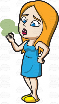 A Woman With Bad Breath Cartoon Clipart - Free Clipart